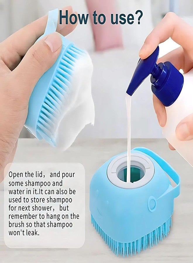 PET FUN PET FUN 4‑in‑1 Pet Grooming Set - Bath Brush Steam 3-in-1 Water Brush + Silicone Bath & Massage Tool + Adjustable Rubber Bath Scrubber + Ergonomic Nail Clippers - Suitable for Dogs & Cats - Image 4